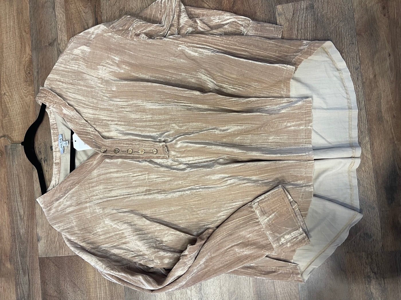 Taupe 1/2 Button down shirt