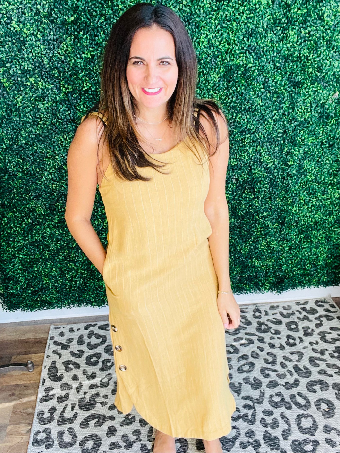 Maxi Dress with Side Buttons