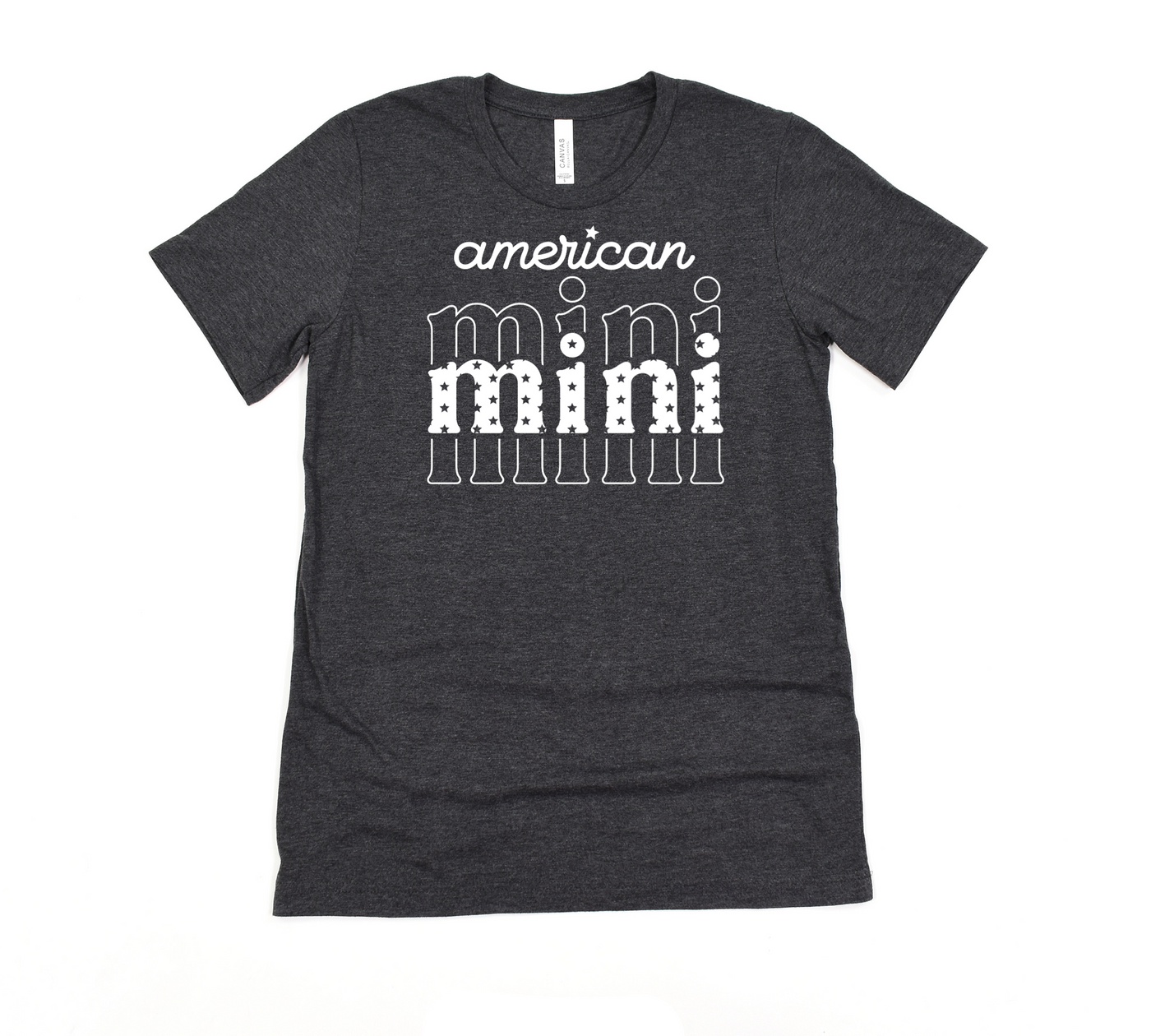 PREORDER: American Mini Graphic Tee in Heather Charcoal