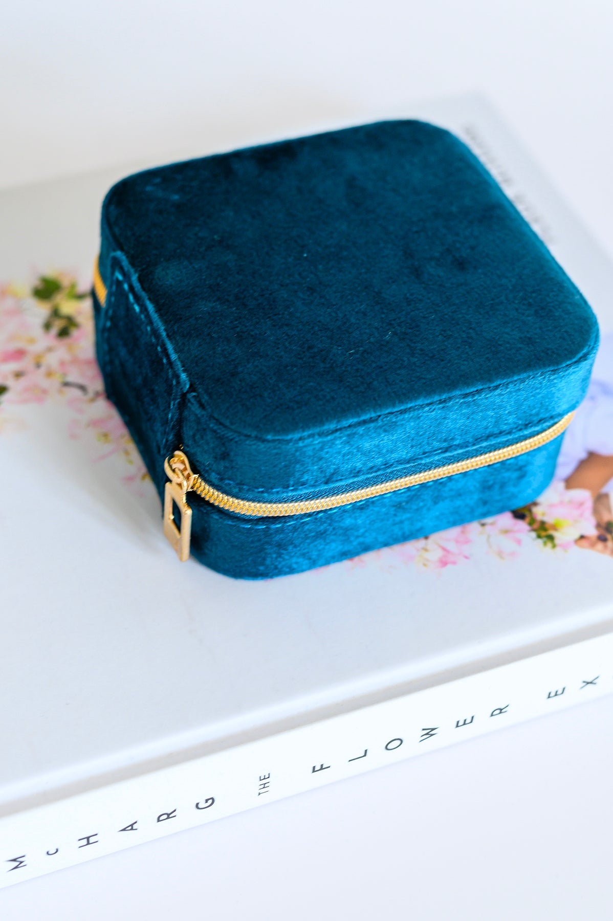 Kept and Carried Velvet Jewlery Box in Teal