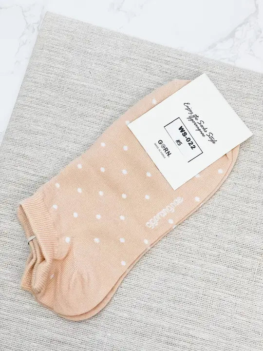 PREORDER: Polka Dot Low Cut Socks in Assorted Colors