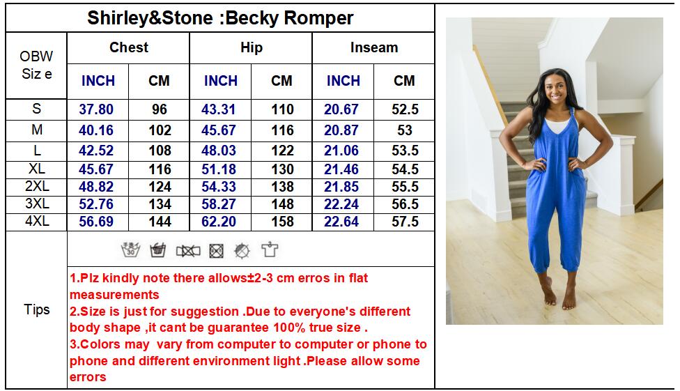PREORDER: Becky Romper in Assorted Colors