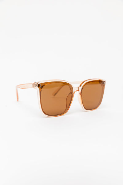 Eye On You Sunglasses in Coral Brown