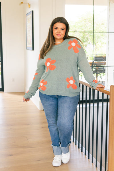 In The Groove Mod Floral Sweater