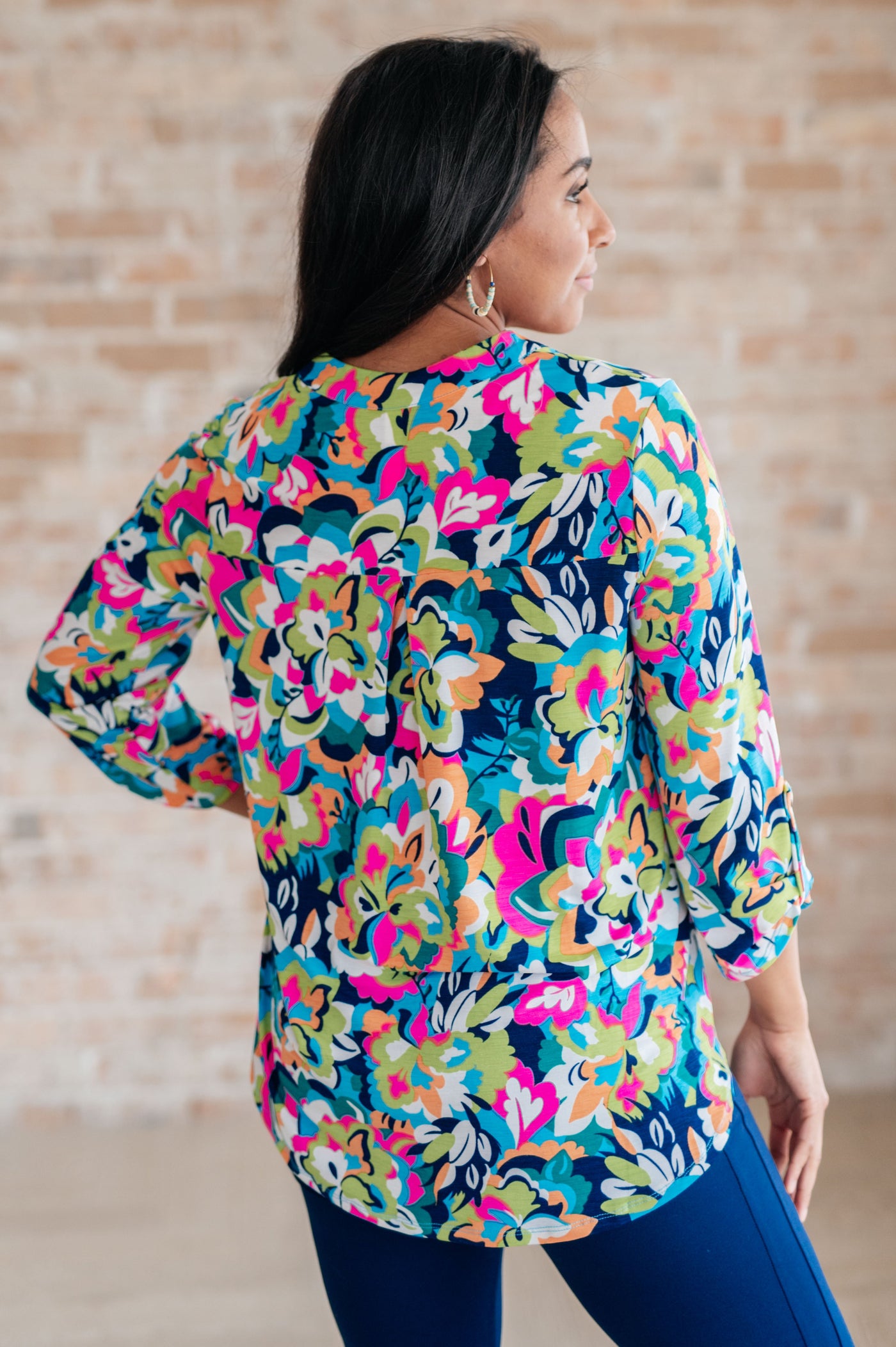 Little Lovely Blouse in Neon Floral