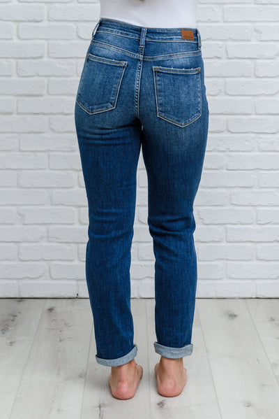 London Midrise Cuffed Boyfriend Jeans