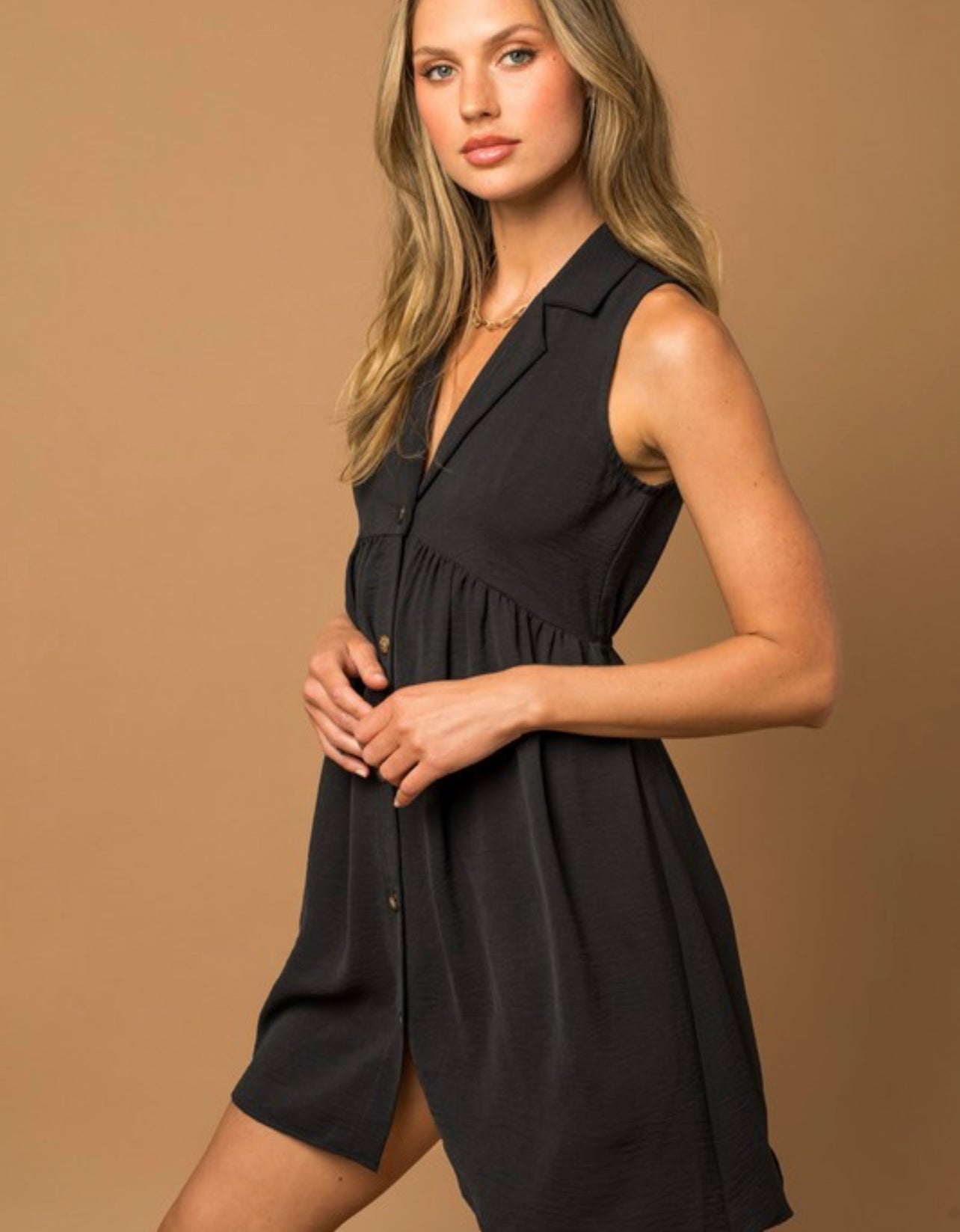 Collared button Down Dress