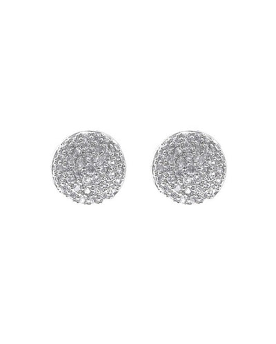 Pave Round Earrings