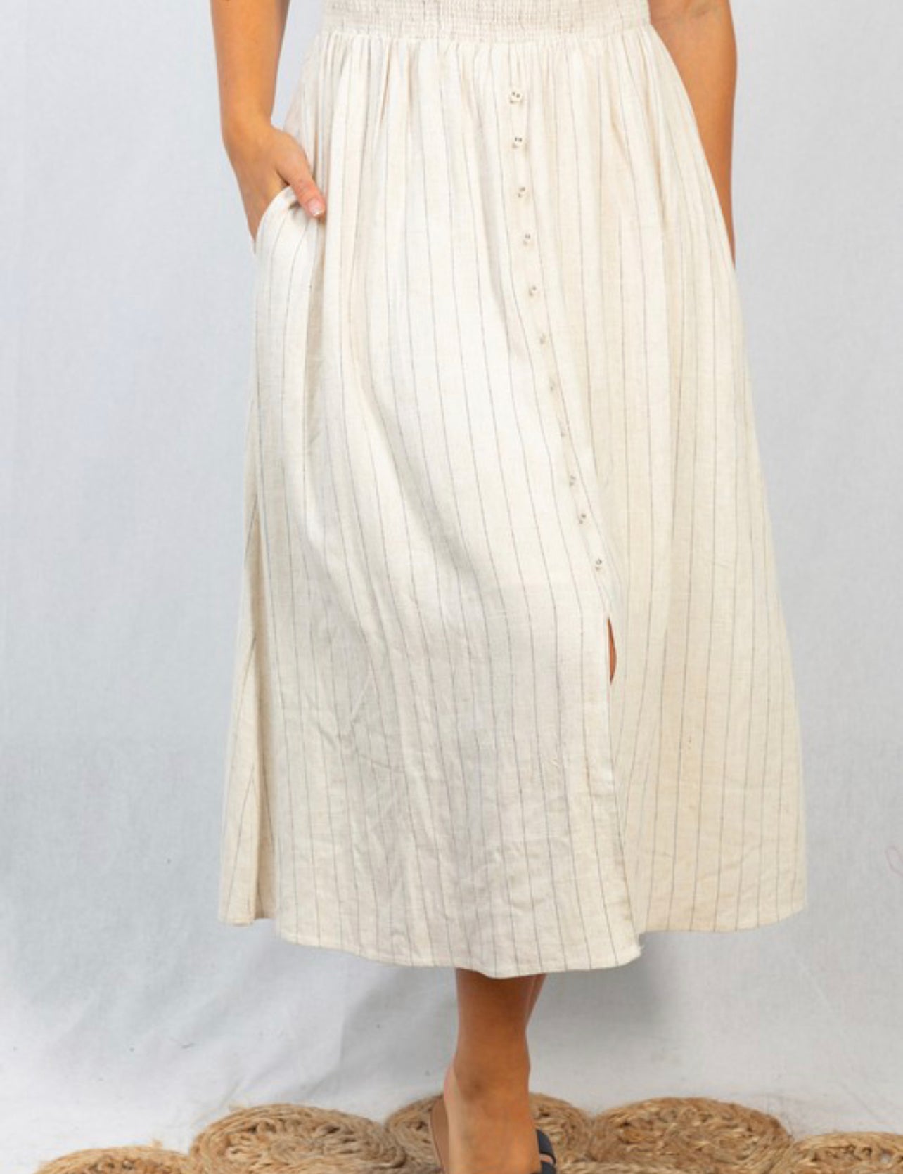 Striped Woven Skirt