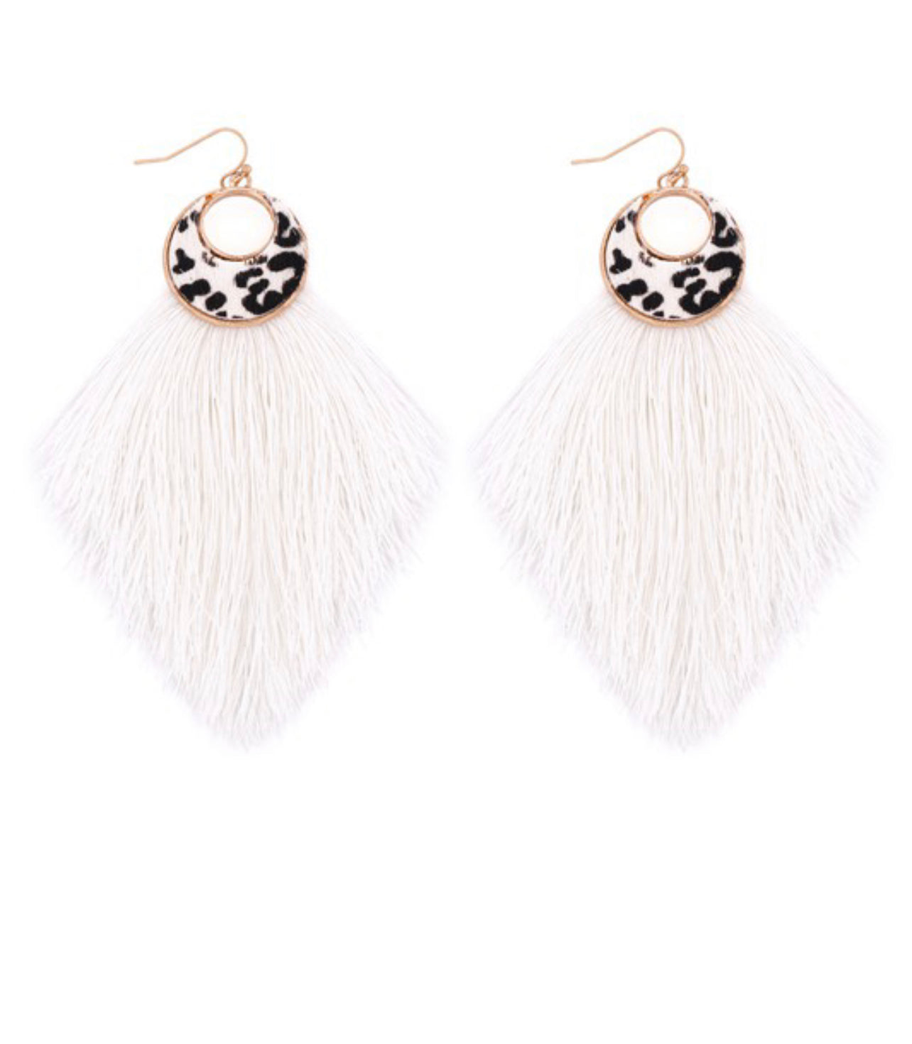 Spotted  Round Fringe Earrings