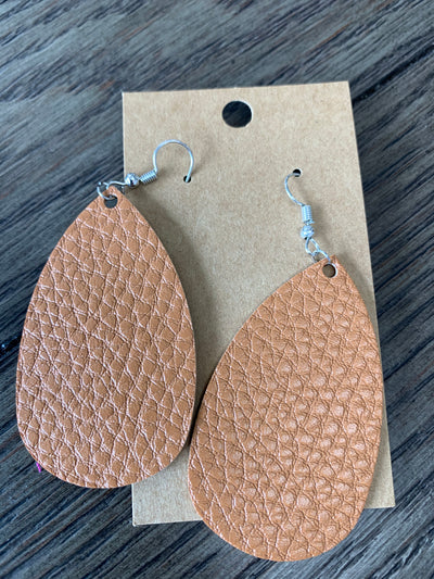 Double Sided Faux Leather Earrings